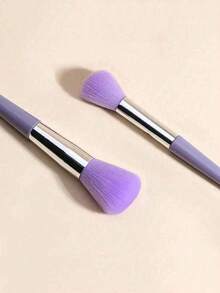 Bộ cọ trang điểm 13 món màu tím, bao gồm cọ má hồng, cọ phấn mắt, cọ phấn phủ, cọ tạo khối, cọ che khuyết điểm, kèm túi đựng bằng nhung. - Màu tím - Xem 3