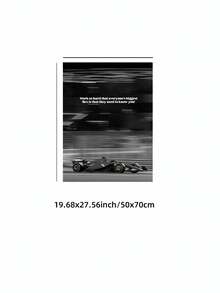1pc Frameless Racing Car Poster, Fashionable Racing Car Wall Art Decor Suitable For Bedroom, Dorm, Living Room, Back To School Gift, Poster - Racing - View 12