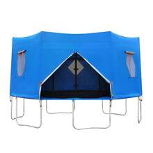 Tent, Waterproof Oxford Cloth Trampoline Cover, Trampoline Tent Cover With Windows, Sunshades, And Skylights, Suitable For Round Trampolines, 6ft-15ft Trampoline Sunshade. - Blue - View 2