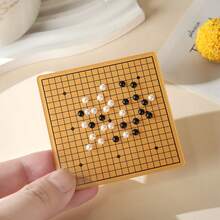 Mini Gomoku/Checkers Set, Realistic Gomoku/Checkers Model, Decorative Ornament, Pretend Play Toy, DIY Decor Accessory, Miniature Chess Piece Model - Multicolor - View 5