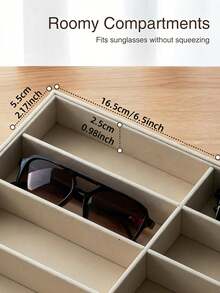 1pc Fashion Eyeglasses Storage Tray, Eyeglasses Storage Box, Drawer Organizer, Stackable Display Box, Available In 3 Colors, Soft Padded Lining Suitable For Earrings, Necklaces, Bracelets, Rings, Hair Clips, Hair Bands, Fits Standard Drawers - Multicolor - View 10