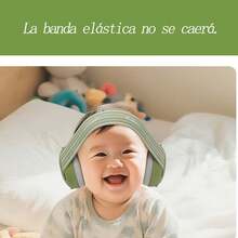 2 En 1 Orejeras Antiruido Bebe 0-4 Protector Auditivo - Verde - Ver 3