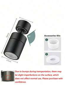 2-Mode Kitchen Faucet Sprayer Head Filter, 360° Rotatable Anti-Splash Faucet Aerator, Water-Saving Sink Tap Nozzle - Multiple Styles - View 7