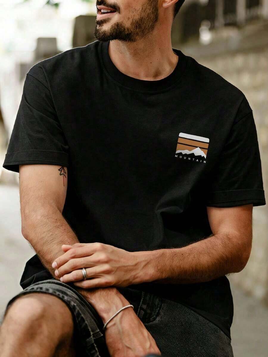 Camisetas de hombre para primavera y verano - Negro - Ver 1