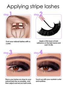 Rikuaild 7 pares de pestañas postizas rusas D-Curl gruesas y voluminosas, naturales y alargadoras, para crear ojos cautivadores - Pestañas Fluffy - Ver 12