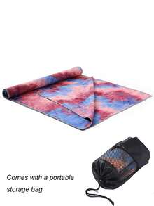 Colorful Anti-Slip Yoga Towel, Super Absorbent Microfiber Material, Suitable For Women And Fitness Enthusiasts, Soft And Portable Yoga Mat, Suitable For Hot Yoga, Pilates, Home Fitness, Gym Workout, Yoga Accessories, Pilates Essential - Multicolor - View 14