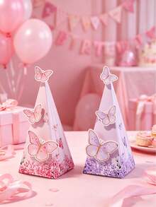 10 hộp quà hình bướm, hộp quà tam giác chủ đề bướm, thích hợp làm quà tặng sinh nhật, đám cưới, gia đình, ngày lễ, tiệc tùng. - Hộp - Xem 2