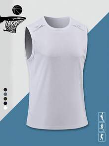 3pcs/Set Men's Casual Sports Lightning Print Tank Tops - Multicolor - View 5