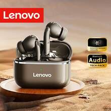 Lenovo Tai nghe nhét tai cổ điển, kết nối không dây Bluetooth 5.4, chất lượng cao, thời lượng pin dài, thiết kế công thái học, vừa vặn thoải mái, tương thích rộng rãi với nhiều thiết bị, khử tiếng ồn thông minh, tai nghe thể thao. - màu đen - Xem 1