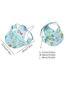 1pc Fashionable Cat Sun Hat, Pet Hat With Cute Print, New Style Face-Flattering Sun Protection Headwear For Cats - Multicolor - View 15