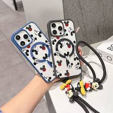This Disney Mickey Mouse Lanyard Phone Case Is Fully Covered In TPU Material, Features Strong Magnetic Closure, Is Shockproof And Lightweight, And Is Compatible With IPhone17/16/11/13/15/15 Plus/15 Pro/15 Pro Max/12/14 Pro Max/11 Pro Max/12 Pro/12 Pro Max/13. This Phone Case Is A Popular Birthday Gift Or Business Gift Choice; It Is Durable, Stain- And Fingerprint Resistant, And Suitable For Both Men And Women. The Set Also Includes A Mickey Mouse Phone Case And A Mickey Mouse Plush Bracelet, Making It A Perfect Gift For Friends And Family. This Stylish Phone Case Is Fun, Lightweight, And Durable. IPhone17 Pro Max Phone Case, Minnie Mouse Phone Case. - 無色 - 查看 8