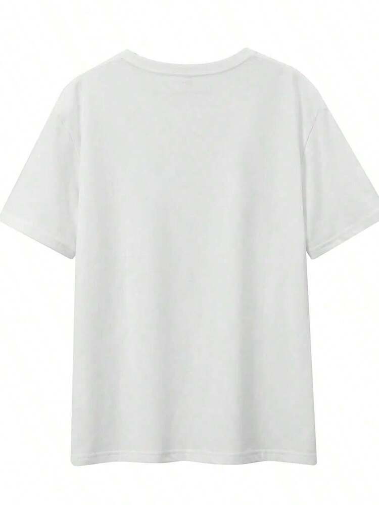 EMERY Women's Casual Black Regular Sleeve T-Shirt With Humorous Print "At My Age I Need Glasses" - 白色4 - 查看 2