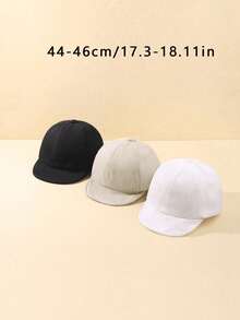 3 piezas Gorras suaves y lindas, unisex para bebé, suaves y cómodas, gorra de béisbol ajustable, adecuada para uso diario y deportes al aire libre de ocio - Multicolor - Ver 3
