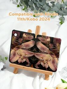1个植物花卉图案 Kindle 保护套，全方位保护，防摔防尘，采用柔软的 TPU 材质，边角气垫减震，适用于 Kindle Paperwhite 第 11 代（2021 年款）、Kindle（第 11 代）（2022 年款）、Kindle（第 11 代至 2024 年款）（6 英寸），完美贴合，保护您的阅读设备。 - 彩色 - 查看 3