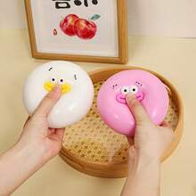 Big Eyes Sausage Mouth Slow Rising Squishy Toy, Funny Cartoon Stress Relief Fidget, Soft TPR Fluid Ball Decompression Gift(Random Color) - 彩色 - 查看 3