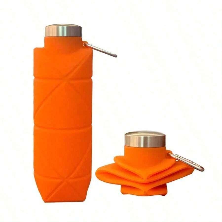 Reusable & Portable Collapsible Water Bottle/Cup (With Leak-Proof Valve) Silicone Foldable Travel Bottle.Upgraded Design: An Ideal Choice For Fitness, Camping, Hiking, Travel, And Various Sports - Lightweight And Durable. - 橘子 - 查看 1