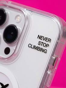 黑色旅行元素时尚手机壳 1 件装 黑色飞机和雪山英文语录手机壳 个性化设计 兼容 16 Pro Max/15/14 Plus/13/12/11 保护套 防水防震防摔防刮花 周年纪念礼物 生日派对 三月礼物 - 彩色 - 查看 3