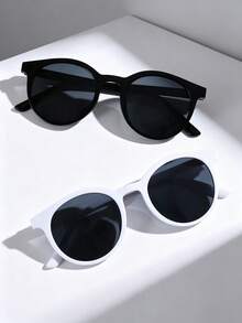2 Pairs Fashionable Versatile Daily Wear Glasses, Suitable For Any Season - Multicolor - View 5