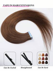 50g 20pcs Tape In Hair Extensions Human Hair, #60 Platinum Blonde 16-26inch, Brazilian Remy Tape Ins Real Human Hair Extension, Christmas Birthday Gift For Women/Girls, Perfect For Daily Party & Wedding Use, 4-5 Packs To Add Length & Volume,Blonde Color 100% Human Hair Salon Quality ,Halloween Cosplay Hair For Girls , 100% Remy Real Human Hair ,Halloween Costumes Ideas - S4 - 查看 6