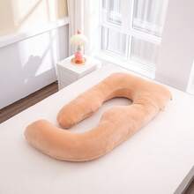 1 chiếc gối ngủ bà bầu màu hồng mềm mại, mịn màng, gối bà bầu hình chữ U, vật dụng thiết yếu cho bà bầu, kèm vỏ gối có thể tháo rời. - gừng - Xem 9
