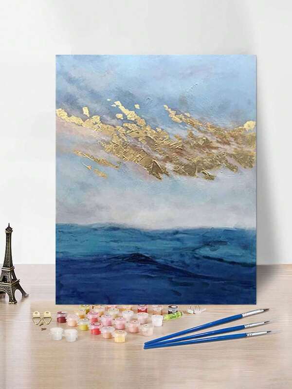 24-Color Adult DIY Digital Oil Painting Kit, 40*50cm/16*20inch, Includes 1pcs Canvas, 3pcs Different Paint Brushes & 1pcs Color Chart, Ideal For Living Room, Bedroom, Office & Home Wall Decoration, Perfect Gift For Valentine's Day, Birthday, Mother's Day, Christmas & All Holidays, Professional Adult Art Usage (Unframed)