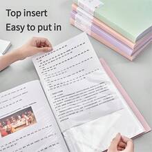 1 pièce à pochettes transparentes de format A4 30,5 * 23 cm avec 30 poches, fournitures de bureau, fournitures d'apprentissage, rangement de documents, organisateur de bureau, essentiel pour le bureau et les études - A4 - Voir 5