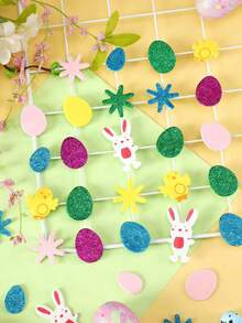 120/240pcs Easter Foam Stickers - Includes Designs Of Eggs, Rabbits, Chicks And Flowers, Suitable For Crafts, Greeting Cards And Home Party Decorations. Can Be Applied To Plastic, Glass, Fabric, Metal And Ceramic Surfaces, Spring Party DIY Decor - A - View 9