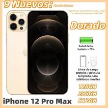 Apple （9 部全新）苹果 iPhone 12 Pro Max，金色，双卡双待，电池健康度 70% 以上，赠送充电线或钢化玻璃屏幕保护膜，二手 - 成色极佳 - 金色 - 查看 2