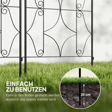 Set Of 2 Rustproof Metal Trellises, Plug-In Type, Support For Climbing Plants, 50 X 150 Cm, Garden Trellis For Indoor Plants, Trellis For Tomatoes, Vegetables, Flowers, Climbing Plants, Black - A - View 5