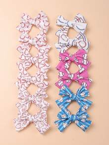 Set de 12 piezas de accesorios para el cabello de niñas, lazos lindos para clips de cabello, adecuados para uso diario - Multicolor - View 6