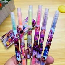 6支双头彩色荧光笔，以K-Pop女团卡通和漫画主题为特色，包括女巫猎人小队、小队和幽灵猎人小队，适合书写、着色、线条绘制、勾勒轮廓、阴影和绘画。 - 彩色 - 查看 6
