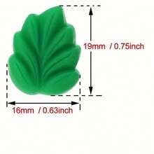 20Pcs Resin Leaf Thumbtacks, Cute Plant Push Pins, Aesthetic Photo Wall Decor Tacks - A - View 2