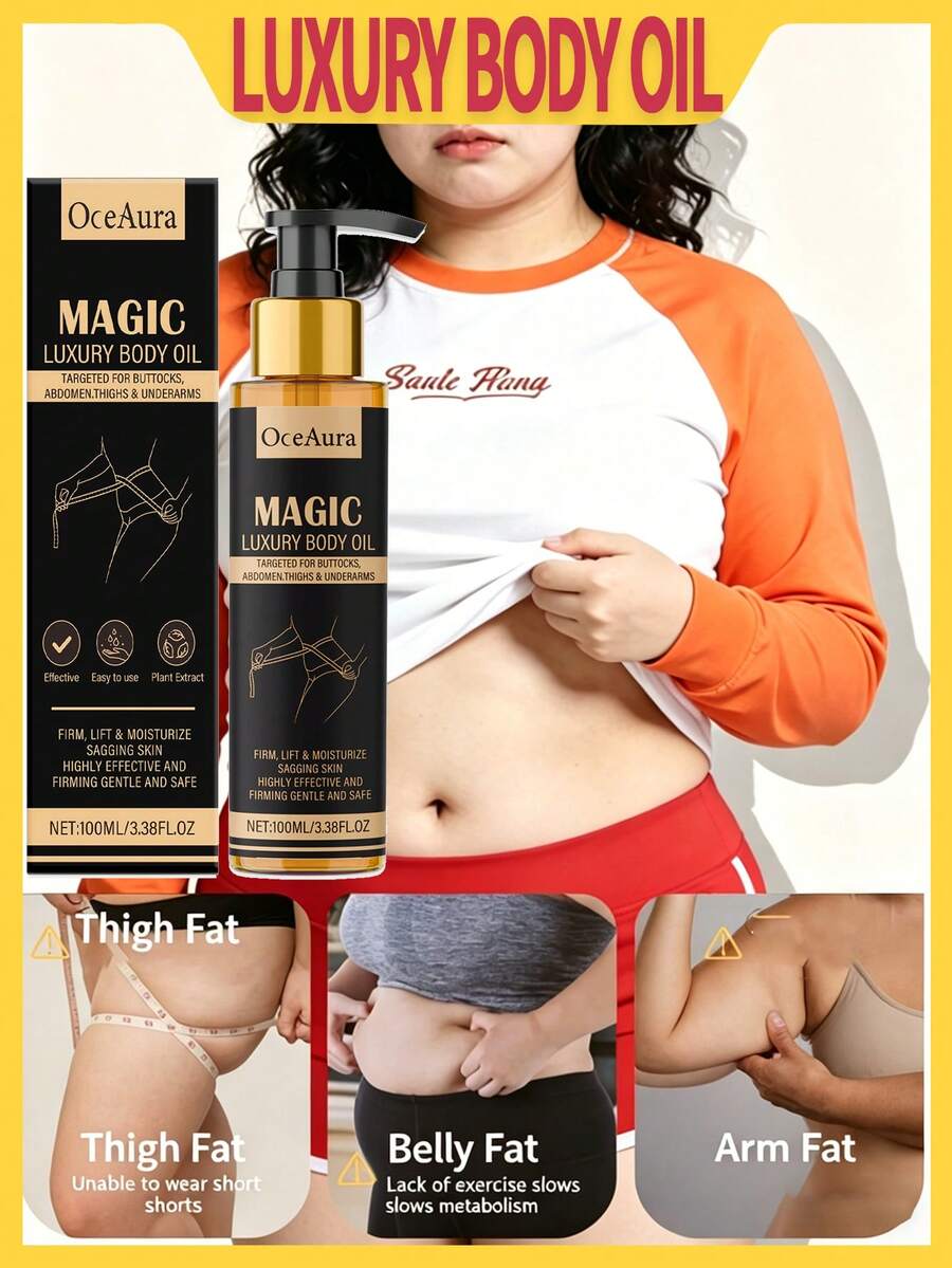 100ml Firming Body Essence Oil, Lightweight Moisturizing Body Massage Oil Designed For Body Care, Comfortable And Unburdensome, Tightens Skin And Enhances Skin Elasticity For A Firming Effect.