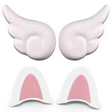 yucen Electric Motorcycle Angel Wings & Cat Ear Cute Decorative Sticker, Helmet Accessories, Suitable For YADEA - Angel Wings - View 11