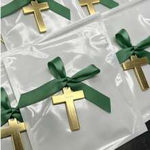 Personalized Acrylic Mirror Cross Tags: Baptism, Naming Ceremony, First Communion, Wedding Favor, Quinceañera, Party Favor, Christening Favor, Eid Al-Fitr Gift, Customized Tags - Multicolor - View 43