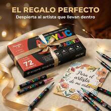 Marcadores Acrílicos de Tinta Directa 48 Colores – Plumones de Punta Pincel Suave, Set de Marcadores para Arte y Dibujo en Múltiples Superficies - 0 - Ver 11