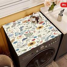 1 tấm lót họa tiết dây hoa cúc xanh trắng, tạo không khí ấm cúng cho gia đình, chất liệu đất tảo cát, chống trơn trượt, thích hợp dùng làm tấm phủ máy giặt, tấm phủ máy sấy, thảm lót máy pha cà phê, thảm lót quầy bếp, thảm đa năng dùng trong gia đình. - Dây hoa cúc xanh trắng - Xem 5