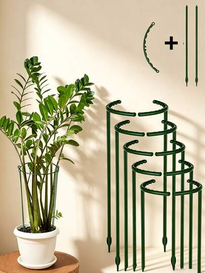 12/8pcs Durable Plant Support Brackets, Forged Iron Plant Fixation Brackets, Outdoor Potted Plant Fixing Decoration Tools, Plant Stable Support System - Metal Climbing Plant Bracket, Suitable For Fruit And Practical Yard Storage Rack, Beneficial For Healthy Plant Growth, Plant Support Structure | Climbing Plant Bracket | Metal Stabilizer