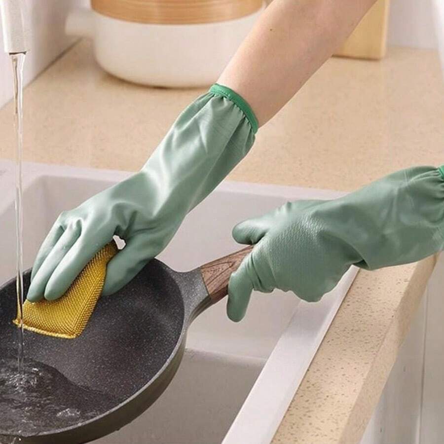Comprehensive Protection Cleaning Gloves, Waterproof, Oil-Proof, Non-Irritating, Reusable For Coffee Maker, Kitchen, Car Washing, Gardening - View 1