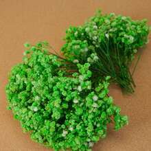 25/50/100/300pcs Mini Artificial Gypsophila Flowers - For Resin Mold Art And Handicrafts, Ivory White Flower Bundles For Hair Accessories, Wedding Wreaths, Table Flowers, Home Decor, Etc. - For Resin Mold Art And Handicrafts, Ivory White Flower Bundles For Hair Accessories, Wedding Wreaths, Table Flowers And Home Decor - Green - View 2
