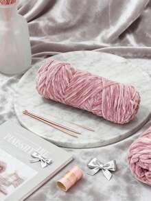 Sợi giả cashmere mềm mại 100g/200g/250g, 100% sợi polyester cao cấp, thích hợp để làm khăn quàng cổ/áo len, nguyên liệu thủ công DIY (không bao gồm đạo cụ trưng bày). - 07 Hồng nhạt - Xem 14