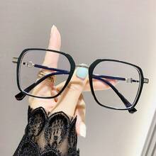Fashionable And  Polygonal Large-Frame  Light Reading Glasses For Reading And Daily Use - Black - View 4