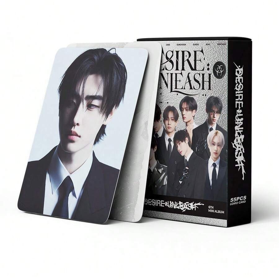 迷你专辑照片卡 | 粉丝收藏品，(HEESEUNG)、(SUNGHOON)、(JAKE)、(SUNOO)、(JUNGWON)、(NI-KI)、<RUBY>、<DESIRE : UNLEASH>、<ROMANCE : UNTOLD>、<Bad Desire (With Or Without You)>、<Cinema DESIRE>、<BORDER : CARNIVAL>、<XO (Only If You Say Yes)>、<Loose> 可爱韩国偶像周边 | 学生节礼物 | DIY文具套装