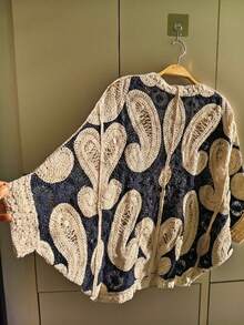 Lace Kimono - Navy Blue - View 4