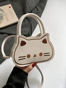 1pc This Cute And Sweet Cartoon Kitten Mini Handbag Is A Unique Design Suitable For Various Occasions. Versatile And Easy To Use, It'S Perfect For Outdoor Activities, Playtime, Commuting, And More, Making It A Perfect Gift For Teenagers. - Multicolor - View 8