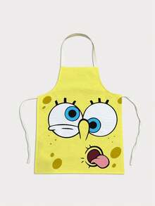 SpongeBob SquarePants 1 pieza Delantal de falda mini de dibujos animados, diseño de tejido duradero, adecuado para cocina, manualidades, fiestas, artículos esenciales de cocina - Multicolor - Ver 4