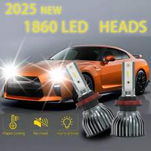 Heyword 150000lm 450W 1860 CSP chip 3000k/4300k/6000k/8000k faro LED para coche h4 h7 h1 faros LED 9005 H7 h11 luz led - 4300k - Ver 3