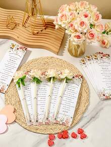 1pc Realistic Rose Ballpoint Pen - These Lifelike Rose-Themed Pens Come In A Variety Of Colors, With An Elegant And Fresh Design That Is To The Eye. They Make An Excellent Gift For Teachers, Family, Daughters, Students, And More For Holidays, Graduations, New School Years, Birthdays, Weddings, Bridal Showers, Celebrations, Anniversaries, Bachelorette Parties, And Other Special Occasions. - One Size Fits All - View 7