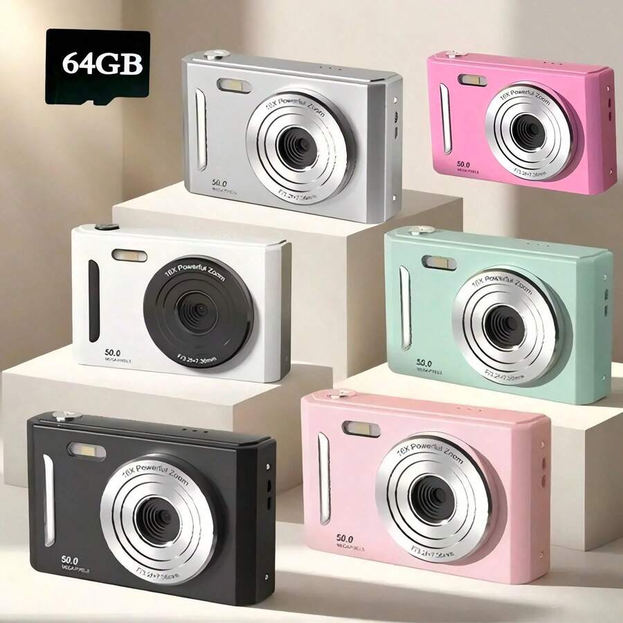 M26 CCD Digital Camera, 700mAh Battery, High Definition Digital Camera, Travel Essential, Point-And-Shoot Camera, Compact Camera, Portable Camera, Lightweight Design, Fashionable Camera, Reliable Performance, USB Interface, Suitable For Travelers And Photography Enthusiasts, Comes With 64GB Storage Card - View 1