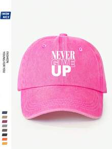 1 pieza Gorra de béisbol con estampado de letra vintage desgastada de unicolor, sombrero de sol curvo casual, gorra de papá, adecuado para uso diario, playa, viaje - A - Ver 6